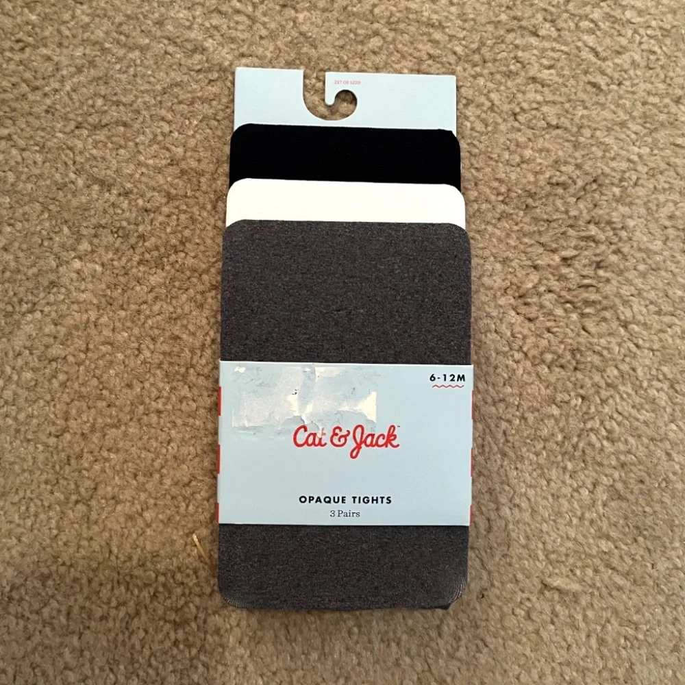 NEW Cat & Jack Infant Tights – 3 Pack (Size 6–12M)